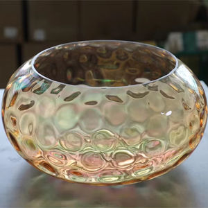 Fonte produttore di vetro <span class=keywords><strong>dorato</strong></span> ciotola <span class=keywords><strong>paralume</strong></span> con acqua colorata - Product Image 1