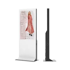55 Inch Indoor Totem Floor Stand Interactive Video Display Lcd Touch Screen Advertising Player