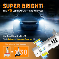 Bombilla LED para Faros Delanteros Mini PG H7 con Patente Exclusiva, Chips Emisores de Luz de Tres Lados, Conexión Plug and Play, 10000 Lúmenes, Personalización en Fábrica al por Mayor