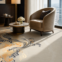 Tapis de chambre d'hôtel 5 étoiles, tapis Axminster tissé, tapis de sol
