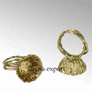 ผ้าเช็ดปากแหวนทองแฟนซีตกแต่งโต๊ะโลหะสำหรับงานเลี้ยง - Product Image 1