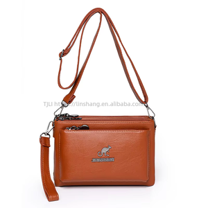 New Style Mom Bag Ladies Handbag Trendy Fashion Multi-layer Coin <b>Purse</b> <b>Soft</b> PU <b>Leather</b> Shoulder Bag for Momen Tanjing - Product Image 3