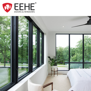 Ehe Ba Kính trượt cửa sổ rượu sâm banh nhôm đôi Kính trượt cửa sổ mang theo Màn chống muỗi - Product Image 4