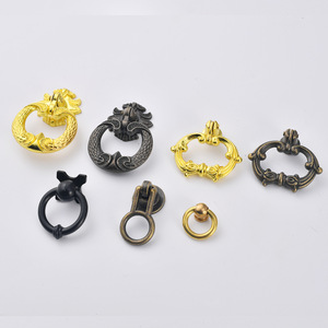 Chinese Style Zinc Alloy Drawer Ring Handle Round Single Hole Furniture Pull Durable Design - Product Image 2