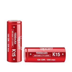 고용량 18500 배터리 Vapcell K15 18500 <span class=keywords><strong>1500mah</strong></span> 15A 18500 고전류 리튬 이온 18500 손전등 용 배터리 - Product Image 3
