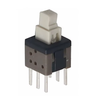 Micro-interrupteur tactile à bouton-poussoir transparent 6 broches à montage traversant pour clavier, PCB et cartes de circuits électroniques