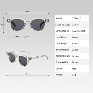 Vendita calda occhiali da sole OEM ODM Gafas De <span class=keywords><strong>Sol</strong></span> De Lujo UV 400 polarizzati occhiali da sole con montature Vintage rotonde in acetato per uomo donna - Product Image 4