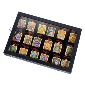 Thangka Storage Box Rectangular Wooden <b>Display</b> <b>Case</b> With Lid For Dust Protection Desktop Use 6 Layer Organizing Box - Product Image 5
