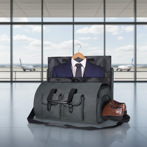 Custom Logo Waterproof Foldable Weekender <strong>Duffel</strong> Bag Travel <strong>Mens</strong> Suit Garment Bag Carry on Leather Garment Duffle Bags Luxury - Product Image 1