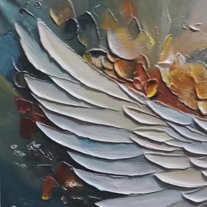 Peinture à l'huile symbolique neutre originale faite à la main, texture naturelle, style abstrait, décoration murale, art sur toile, vente en gros - Product Image 2