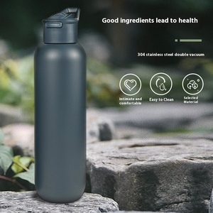 580毫升 & 1000毫升户外便携式双层不锈钢水瓶新款304运动野营真空保温杯 - Product Image 4