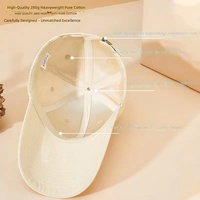 Casquette de baseball unisexe haut de gamme en coton à 6 panneaux, avec logo personnalisé, couleur unie, broderie, chapeau promotionnel pour le golf, ajustement réglable