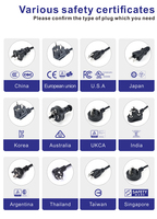 Adaptador de Corriente de Pared Internacional de Alta Calidad para UE, EE. UU., Reino Unido y SAA, 5v 1a 2a 3a, Fuente de Alimentación Conmutada AC/DC