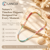 Collier en pierre naturelle, collier ras du cou à facettes, collier à perles, bijoux bohèmes, bijoux pour femmes, mode