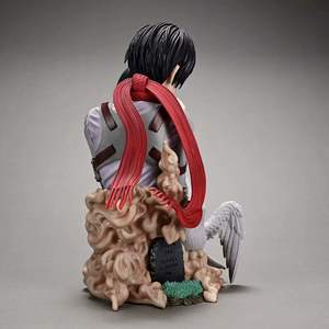HESPER 2 Styles 22cm Shingeki No Kyojin Kiss of Death Mikasa Eren Figurine PVC Anime Cartoon Collection <span class=keywords><strong>de</strong></span> Statues - Product Image 5