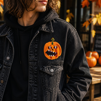 Fabricant de patchs brodés personnalisés pour Halloween, motif Jack O'Lantern, pour vestes, chapeaux, sacs, vêtements, vente en gros