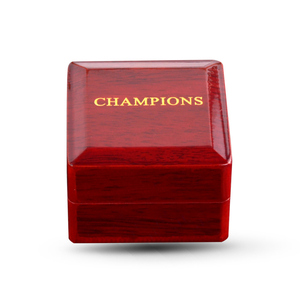 With champion logo Hockey football basketball baseball Champions ring wooden box