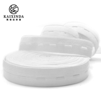 Bande élastique en polyester respirante et durable pour boutonnière, ceinture ajustable, ruban élastique pour la couture de pantalons et vêtements