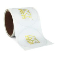 Étiquettes autocollantes imperméables avec impression de logo personnalisée en feuille d'or à chaud pour l'emballage