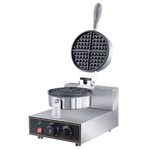 Máquina de gofres comercial XEOLEO, máquina de gofres de sándwich eléctrica de 1000W, Mini máquina de pastel de huevo de burbujas de acero inoxidable de 220V