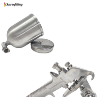 Aksesori Pistol Semprot HVLP F-75 Pistol Semprot Daya Tinggi dengan Nosel 1.5mm, Wadah 400ml, Konstruksi Tahan Lama, Bahan Paduan Logam