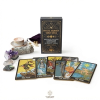 Cartes Oracle personnalisées de haute qualité avec logo estampé à l'or, bords dorés de luxe, cartes de tarot avec boîte magnétique