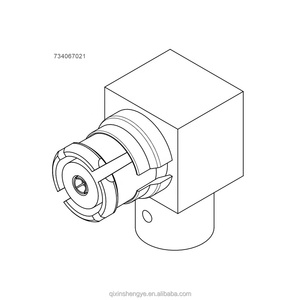 Đầu nối đồng trục RF 734067021 SMP Jack RG-405 hàn góc phải (.086 "Bán) Cáp 0.20 m Vàng (Au) Khay mạ - Product Image 1