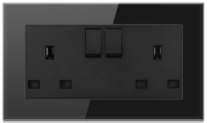 ซ็อกเก็ตแผงสัมผัสสวิตช์เดี่ยวมาตรฐานอังกฤษเต้ารับติดผนัง10A 250V พร้อมวัสดุ PC และแก้ว - Product Image 4