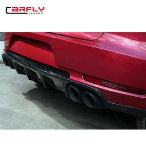 Diffuseur de lèvre arrière en fibre de carbone avec ailerons pour <span class=keywords><strong>Porsche</strong></span> Macan 2014-2018 - Product Image 6