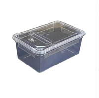 Cage pour insectes et reptiles Silkworm Guard Palace Ciliary Horn Spider, anti-évasion, en plastique écologique A4, avec couvercle et boîte d'alimentation
