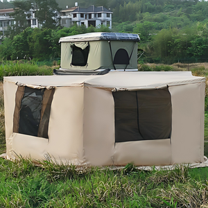 Auvent latéral de toit de voiture autoportant en aluminium 4x4, nouvelle version <span class=keywords><strong>2023</strong></span>, avec pare-soleil 270 degrés et ventilateur intégré, toutes saisons, fourni directement par l'usine - Product Image 3