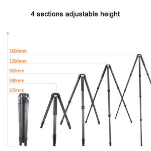 Trípode profesional de fibra de carbono para cámara DSLR, soporte de cámara resistente para observación de aves, cuenco de 70mm - Product Image 3