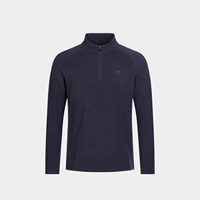 Individuelles Logo Merino Herren Thermo-Fleece Halbreißverschluss-Pullover Atmungsaktiver Warmer Wander- und Ski-Innenschicht Freizeitpullover