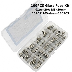 Kit de 100 Fusibles de Vidrio de Acción Rápida M5x20 mm 250 V 0.1 0.2 0.25 0.5 1 1.5 2 3 4 5 8 10 12 15 20 A en Caja de Plástico Transparente - Product Image 5