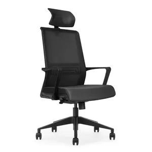 Yüksek geri siyah yetişkin yönetici iş örgü kumaş döner bilgisayar köpük ergonomik fiyat modern ofis koltuğu ucuz çin