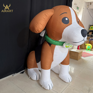 Chiot gonflable bien élevé avec collier pour la célébration d'anniversaire d'une animalerie - Product Image 3