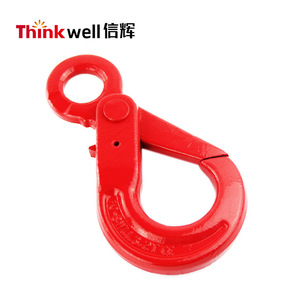 Thinkwell Eye Safety <b>Hook</b> G80 Forged Alloy Steel 3.2T Self Locking Hoisting Lifting <b>Hook</b> Red - Product Image 1
