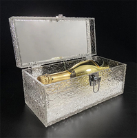 Valise de présentation VIP pour bouteille de champagne avec miroir LED rechargeable, boîte de présentation de vin, boîte de présentation de vin, boîte de présentation de vin