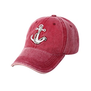 Running Summer 6 Panel Suede Mesh USA <b>Navy</b> Anchor Trucker <b>Hat</b> Baseball Cap - Product Image 1