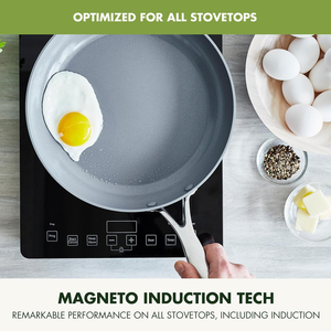 Oem 22-Piece Healthy Ceramic <strong>Nonstick</strong> Cookware <strong>Set</strong> PFAS-Free <strong>Pots</strong> Pans with Stainless Steel Handles Glass Lids - Product Image 5