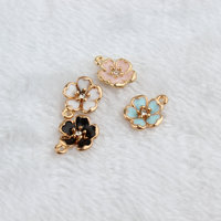 Pendentifs à breloques pour bébé, 10000 pièces, allah, petites breloques colorées en fleur d'émail, rose, bleu, blanc, noir