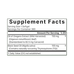 Capsules de supplément d'huile d'origan sauvage naturelle de haute qualité, à base de plantes, avec teneur en thymol - Product Image 6