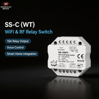Interrupteur WiFi+RF AC 100-240VAC 1CH10A SS-C(WT) (application Tuya)
