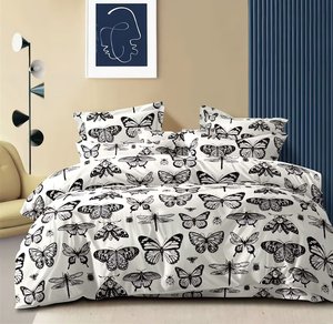 Sắc Tố In 100% Polyester 100TC Lớp Một Đám Cưới Hiện Đại Tám-Mảnh Kit Bộ Đồ Giường Bộ Cho Bốn Mù<span class=keywords><strong>a</strong></span> Nhà Phòng Ngủ Khách Sạn Sử Dụng - Product Image 3