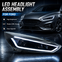 Conjunto de Faros LED BK para Ford Focus 2015-2018, Proyector DRL, Señal de Giro Secuencial, Actualización Plug and Play