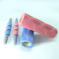 Rodillo de Espuma de Alta Densidad para Yoga y Masaje Muscular, Portátil, de EVA, PVC y ABS