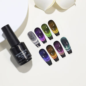 AILANUO Série de vernis à ongles gel œil de chat double lumière diamant cubique 6 couleurs OEM 15 ml vernis gel œil de chat fournitures de salon - Product Image 3
