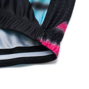 Maillot de cyclisme unisexe léger et respirant, doux pour la peau, à manches courtes, noir, rose, bleu, imprimé géométrique, chemise d'été pour vélo - Product Image 6