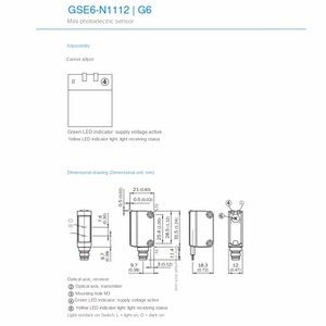GSE6-N1112 Đức bị bệnh đối diện cảm biến quang điện OEM 1 năm bảo hành mới số gốc 1052453 tại chỗ - Product Image 5