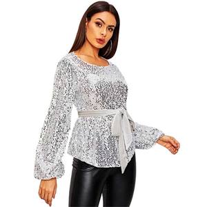 Camicie da <span class=keywords><strong>donna</strong></span> con paillettes al miglior prezzo all'ingrosso cintura <span class=keywords><strong>in</strong></span> <span class=keywords><strong>velluto</strong></span> vita camicette e camicie da <span class=keywords><strong>donna</strong></span> di moda pullover <span class=keywords><strong>camicia</strong></span> con paillettes da <span class=keywords><strong>donna</strong></span> - Product Image 3